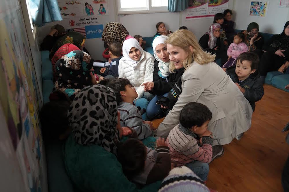 Helle Thorning Schmidt Ceo Of Save The Children Visits The Zaatari Refugee Camp In Jordan