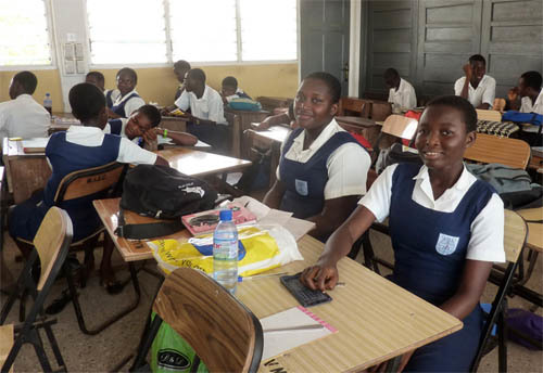 Students At Senior High School In Ghana