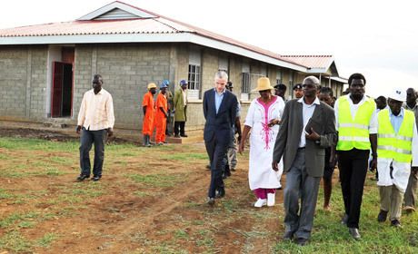 Irish Ambassador To Ugana Donal Cronin With First Lady Janet Museveni On Tour Of New School In Karamoja Picture Irish Aid