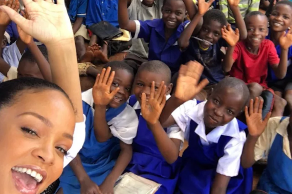Rihanna Visits School In Malawi