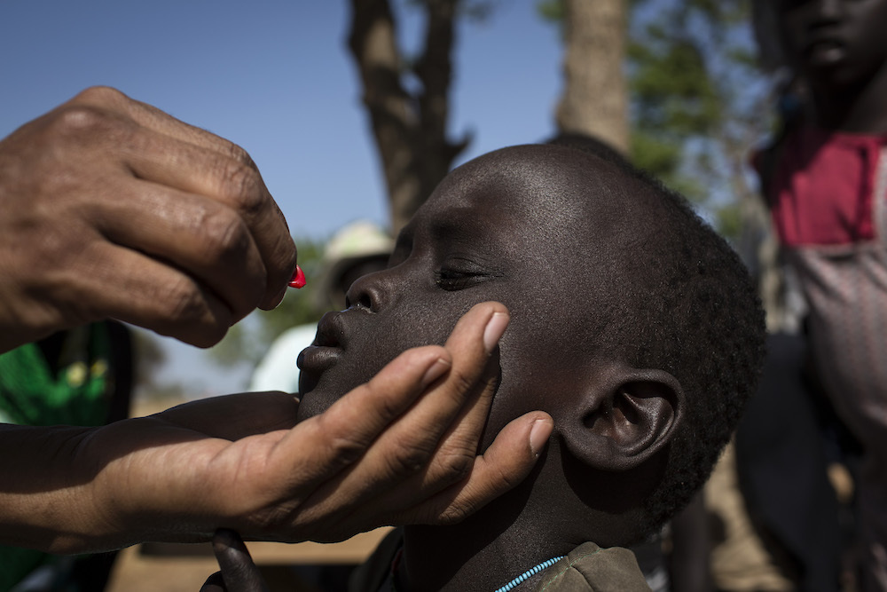 South Sudanese Child Gets A Vitamin Supplement In Thonyor Leer County In February 2017