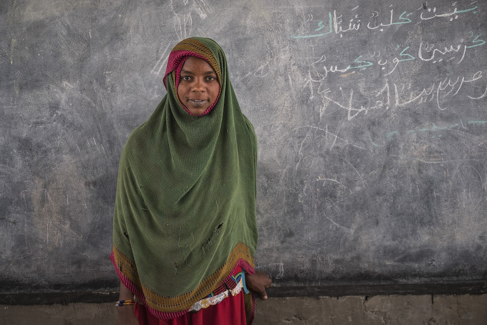 Halima Mahamat Ibrahim Aged 17 At School In Daresalam Refugee Camp In Chad