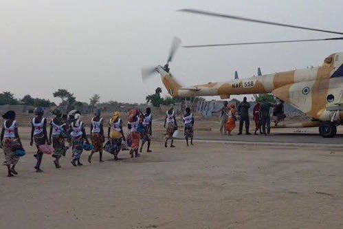 82 Freed Chibok Girls Arrive In Abuja