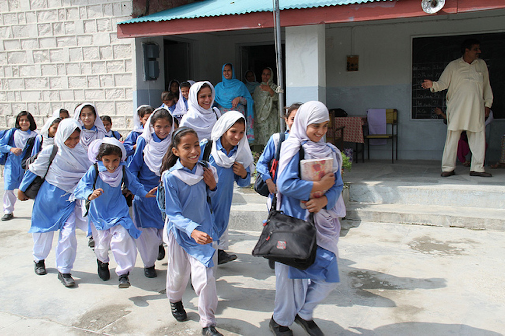 Girl Students At A School In Abbottabad Pakistan