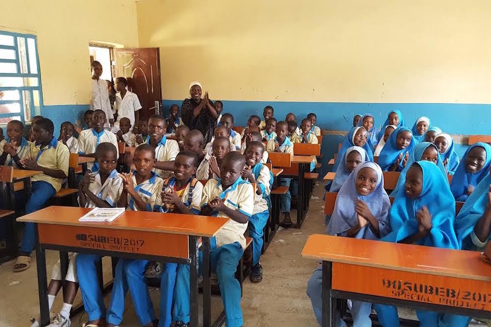 Nigerian Children Enjoy Halimas Lessons At Her School In Maiduguri