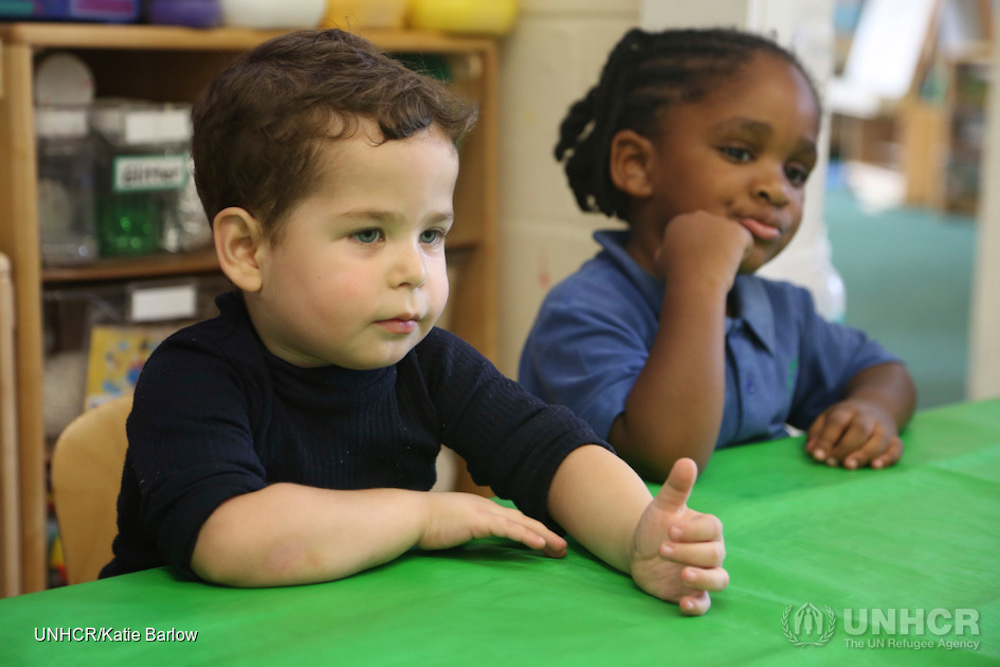 Syrian Refugee Joud Aged Three At His New Nursery School In London