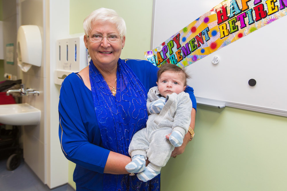 Fife Midwife Joan Taylor At Her Retirement