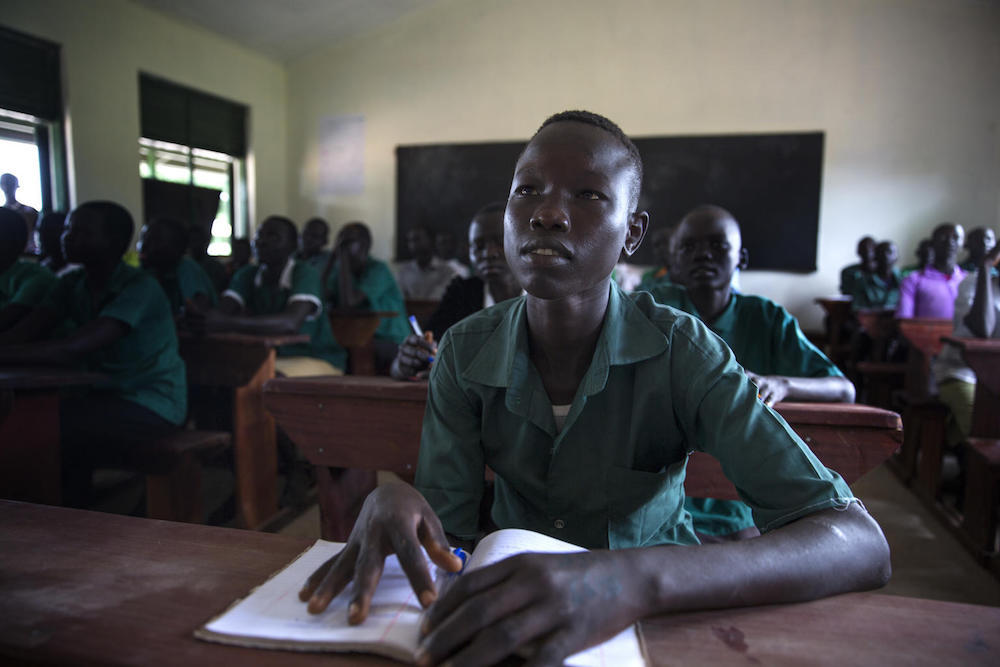 South Sudan Teenager David Sawat Manyang At School In Pachong