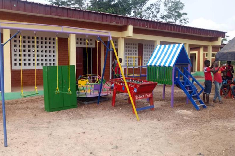 Play Equipment At Didier Drogba School In Guiberoua Ivory Coast