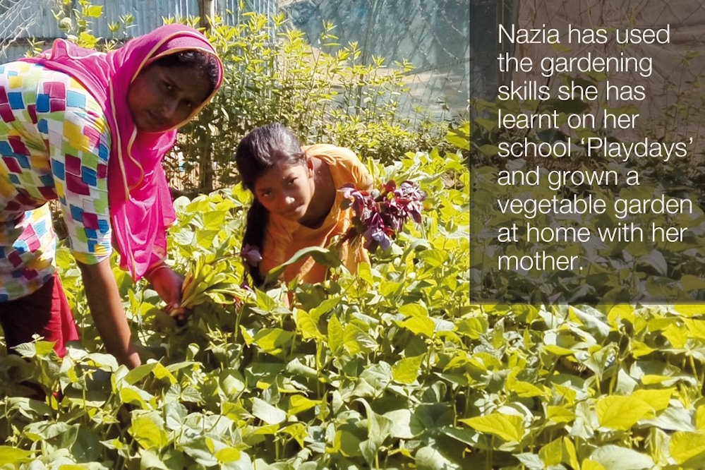 Nazia From Bangladesh Grows Vegetables With Her Mother