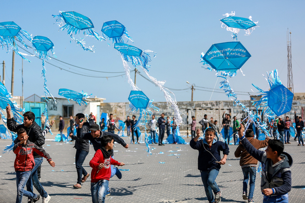 Unrwa Students Fly Kites To Send Message Out To Keep Their Schools Open