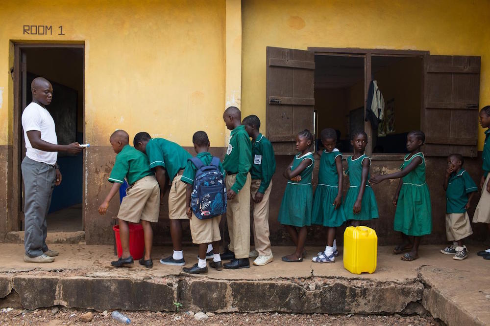 Children In Guinea Wash Their Hands During 2015 Ebola Outbreak