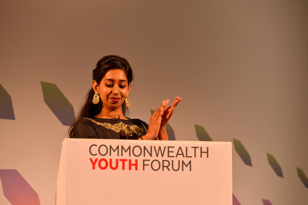 Maisha Rza At Commonwealth Youth Forum 2018 In London