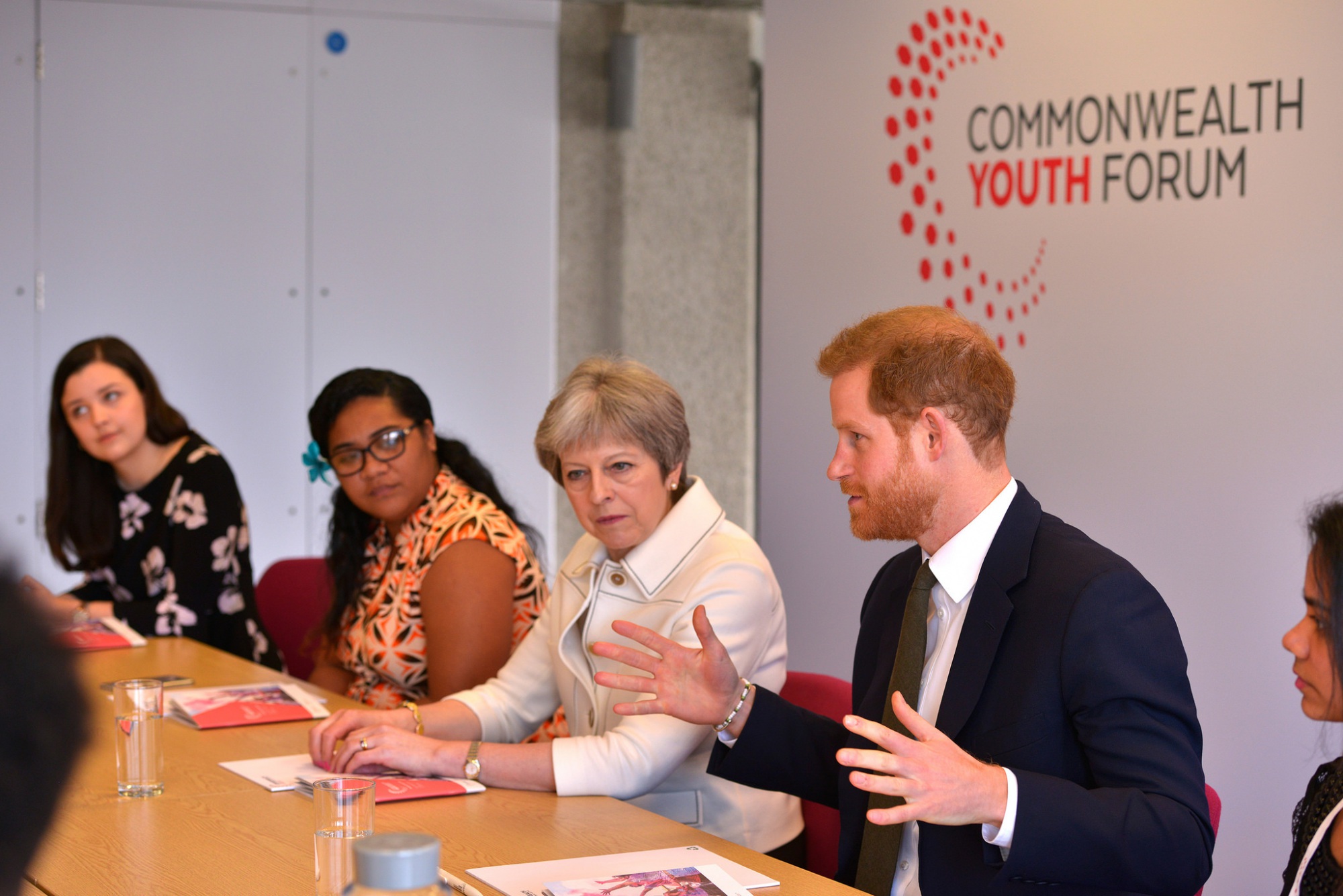 Prince Harry And Theresa May At Commonwealth Youth Forum 2018 In London