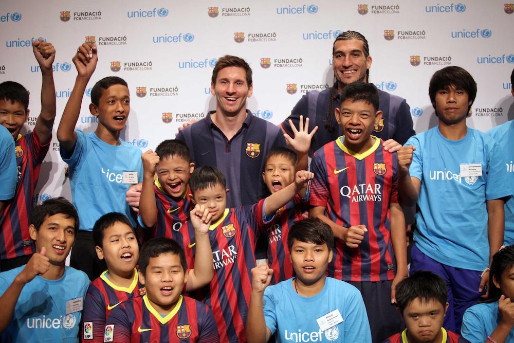 Lionel Messi Meets Children With Disabilities In Thailand