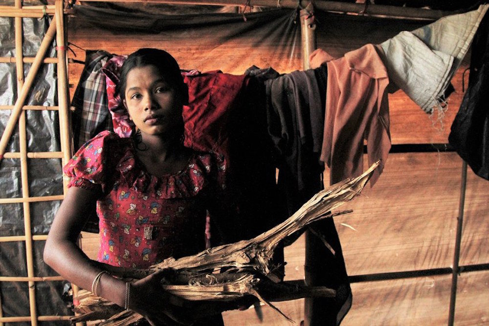 Rohingya Girl In Refugee Camp At Coxs Bazaar Bangladesh