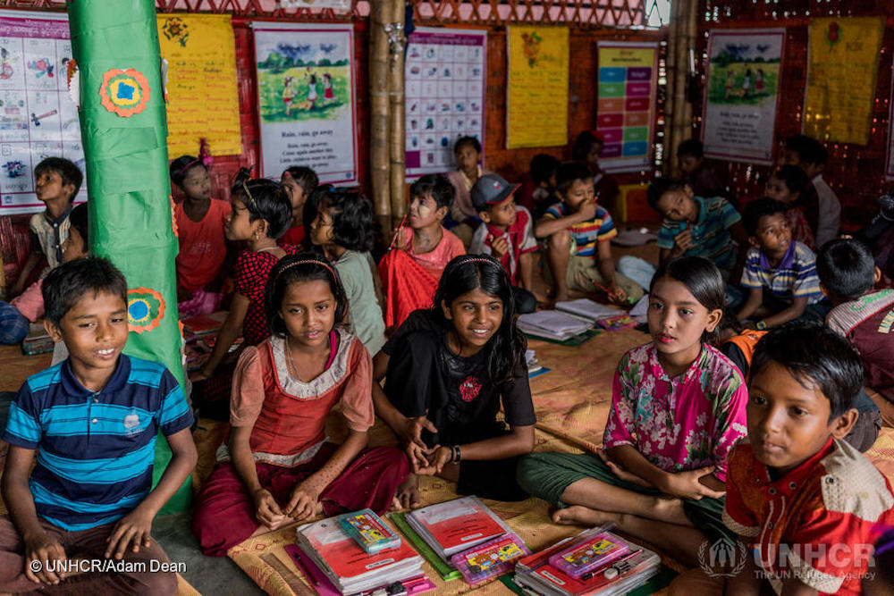 Rohingya Children At Learning Centre In Coxs Bazar Bangladesh