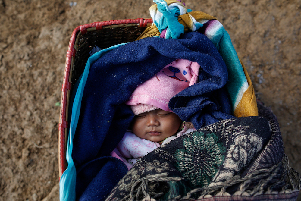 Baby Aged Four Months In Nepal