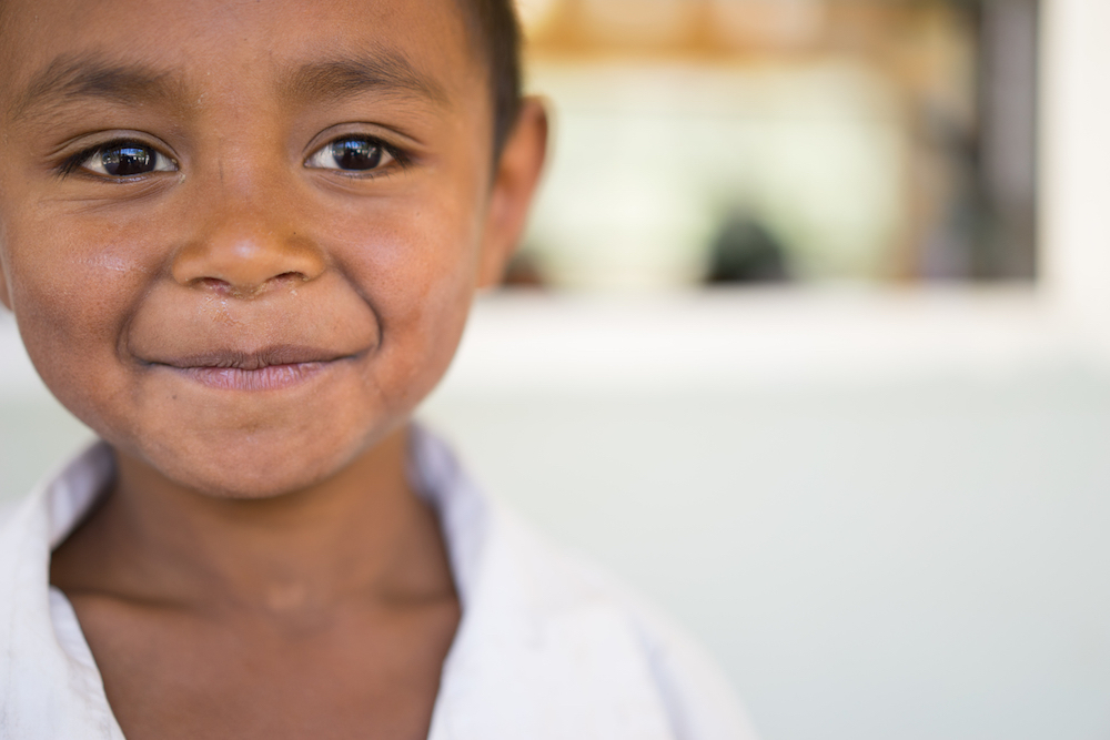 Boy Aged 5 At Unicef Backed Preschool In Timor Leste