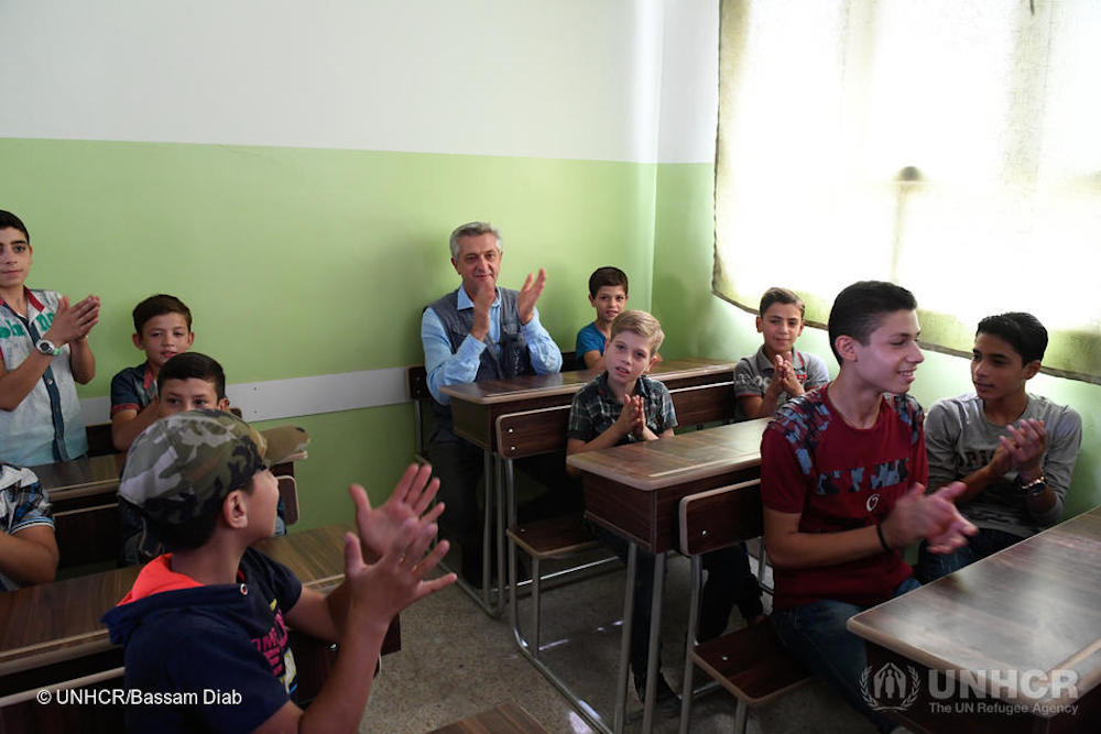 Filip Grandi At School In Eastern Ghouta In August 2018