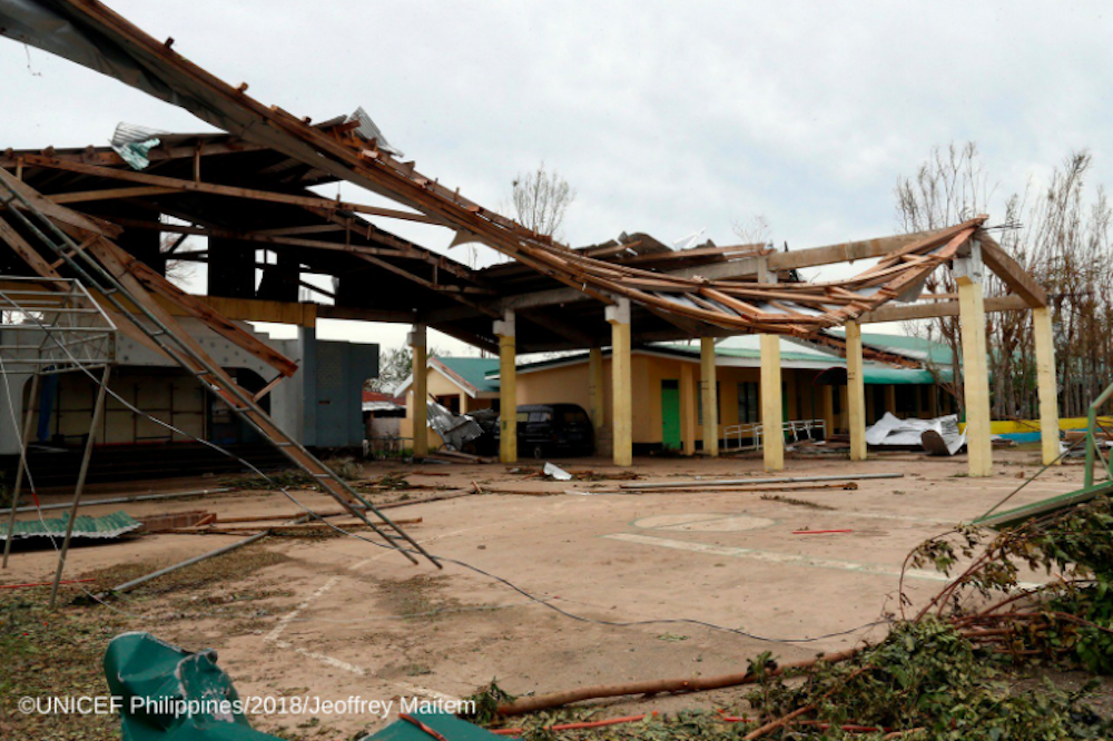 School In Philippines Damaged By Typhoon Mangkhut