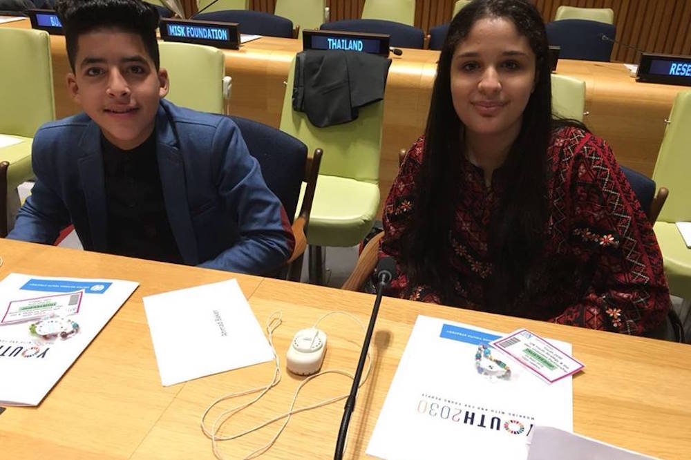 Unrwa Students Ahmad Baker And Aseel Soboh At Un