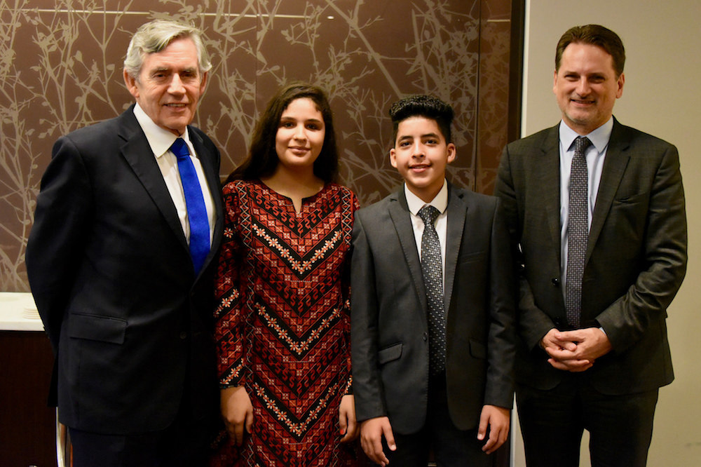 Palestinian Students With Gordon Brown Better Version