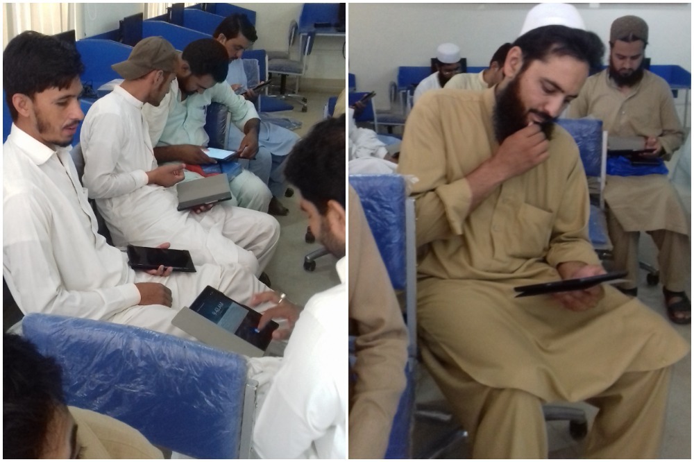 Teachers With Tablets For Primary Students In Pakistan