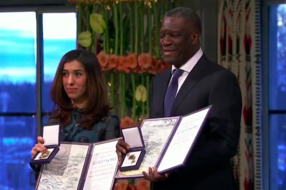 Denis Mukwege And Nadia Murad With Nobel Peace Prizes