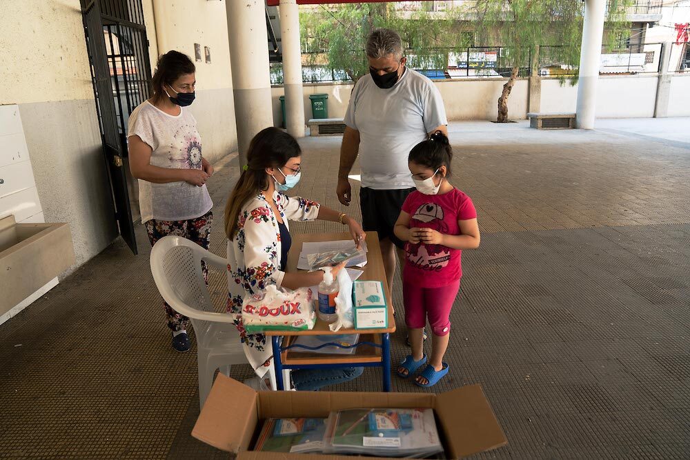 Skild Staff Hand Out Theirworld Activity Packs In Lebanon
