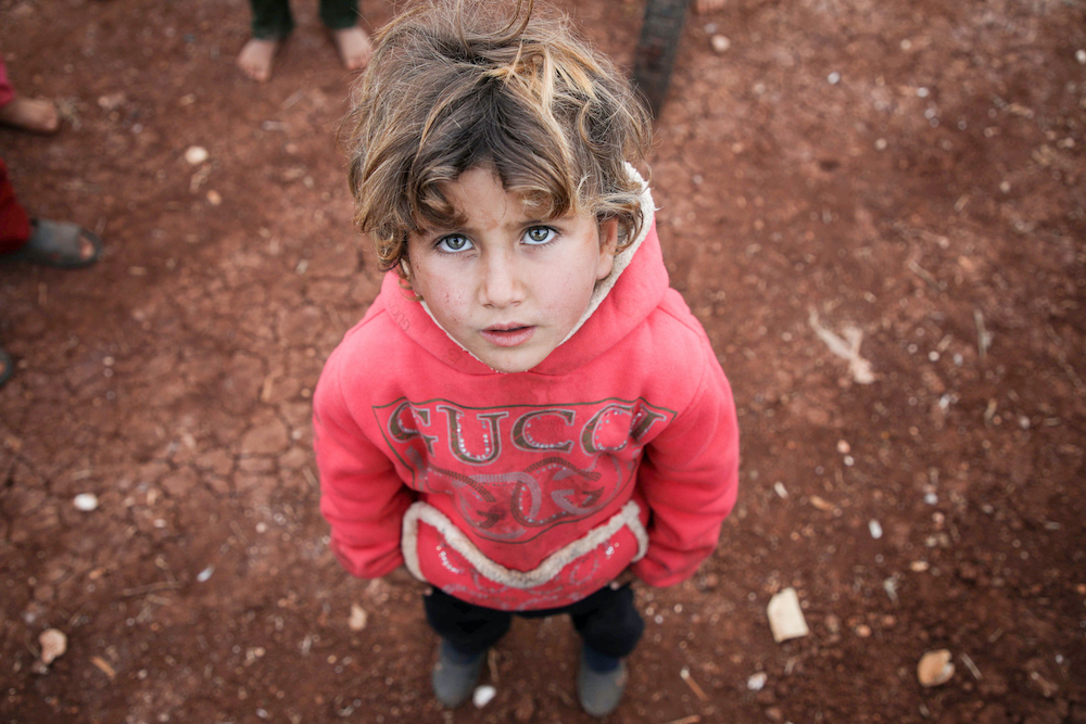 Displaced Child At Syrian Camp
