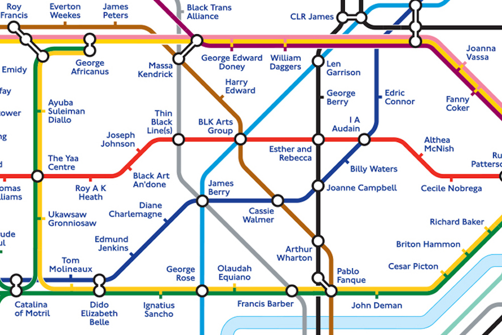 Black History London Underground Map