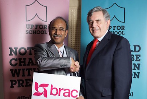 BRAC with Gordon Brown at Town Hall picture by Steve Gong