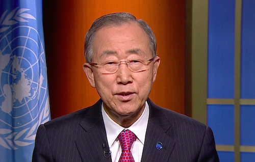 Ban Ki-moon video message #UpForSchool