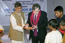 Kailash Satyarthi with Gordon Brown