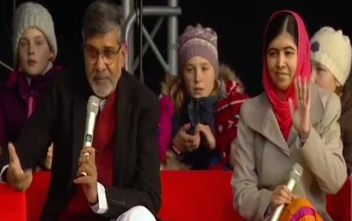 Kailash Satyarthi and Malala Yousafzai at Nobel Peace Party
