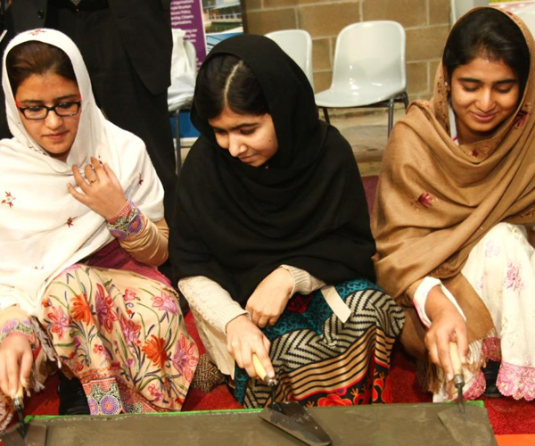 Malala with Shazia and Kainat