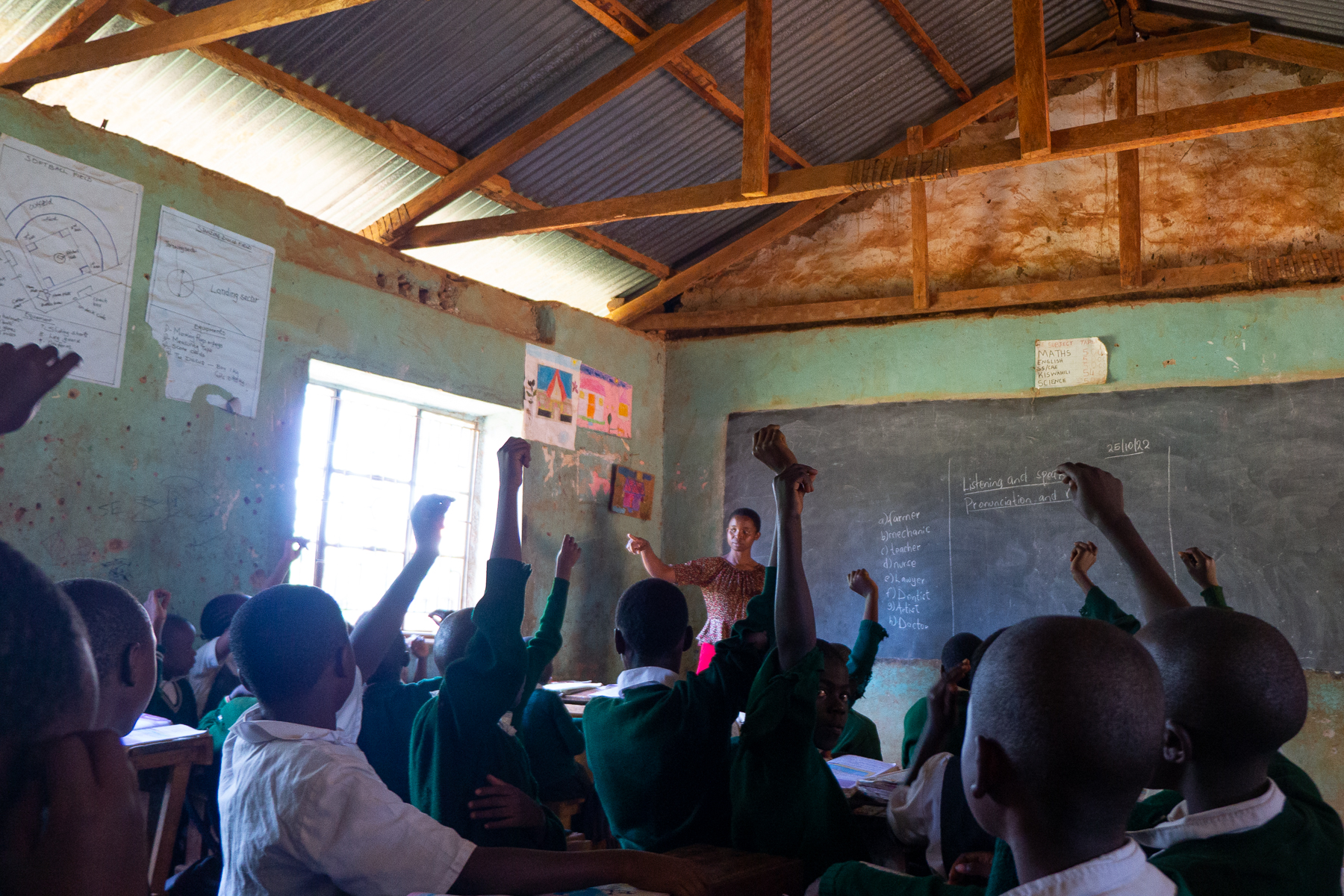A classroom in Kenya